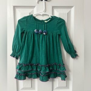 Matilda Jane Teal Dress with Floral Accents